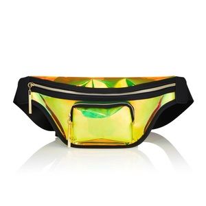 Iridescent Glow Fanny Pack Gold/Black